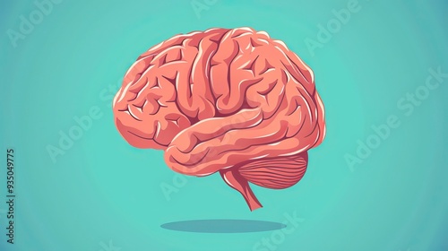 Human brain icon - vector