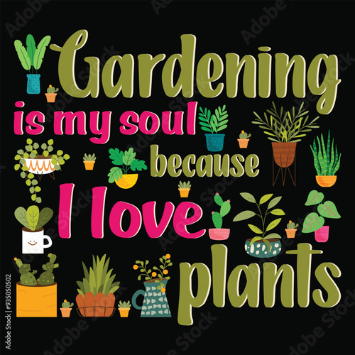 Gardening vector illustration collections for t-shirts, coffee mugs, posters, cards, pillow covers, stickers, and vector designs.