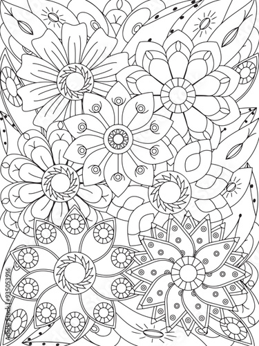 flowers Coloring Book Pages flowers for Relaxation and Stress Relief on Flowers Patterns