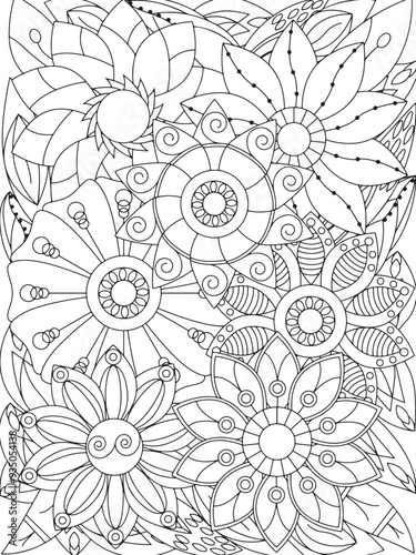 flowers Coloring Book Pages flowers for Relaxation and Stress Relief on Flowers Patterns