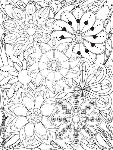 flowers Coloring Book Pages flowers for Relaxation and Stress Relief on Flowers Patterns