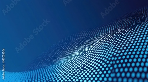Abstract Blue Dotted Wave Background