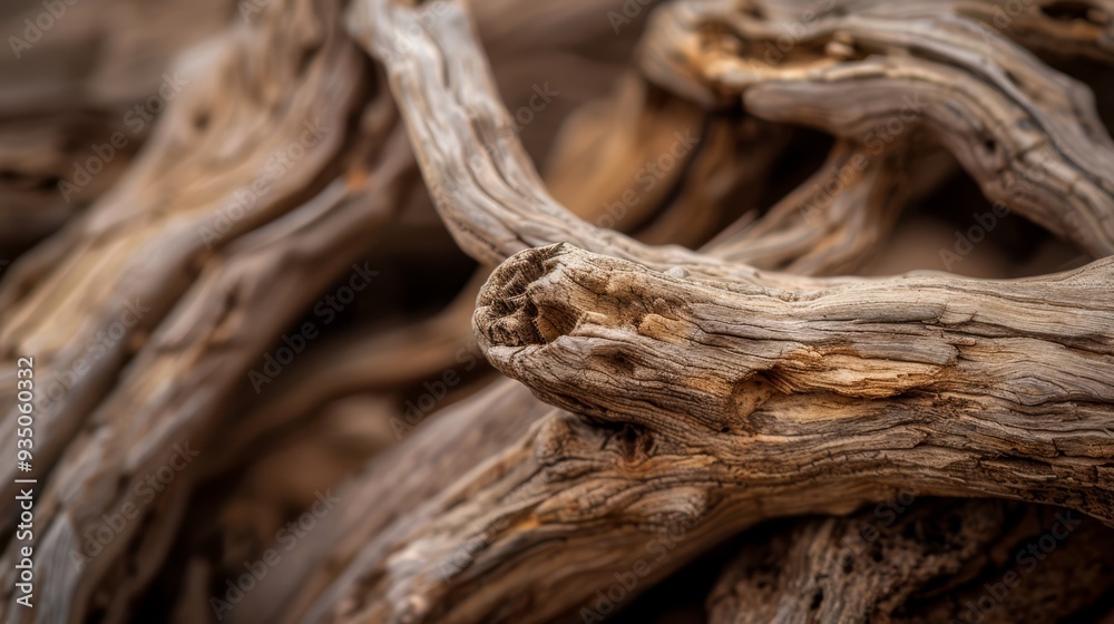A tight shot of a tree branch, split open to expose its rough bark A tight shot of a tree branch, split open to expose its rough bark
