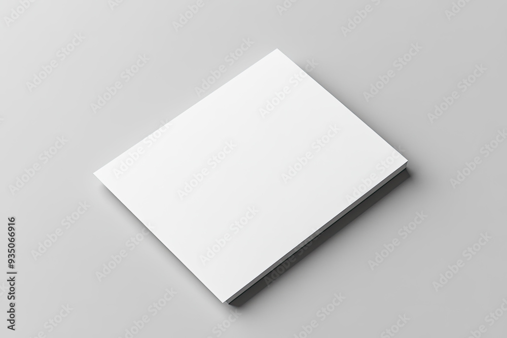 A mockup of an empty white rectangular card on the gray wall, top view, ultra-realistic photography. Created with Ai A mockup of an empty white rectangular card on the gray wall, top view, ultra-realistic photography. Created with Ai