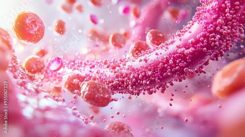 Animation-style illustration of cholesterol's journey in the body, cholesterol journey, body, cholesterol from diet to arteries