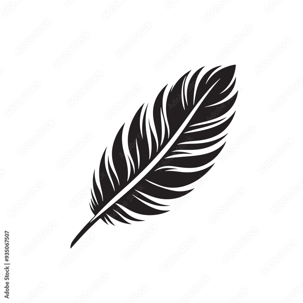 Obraz premium Feather vector template