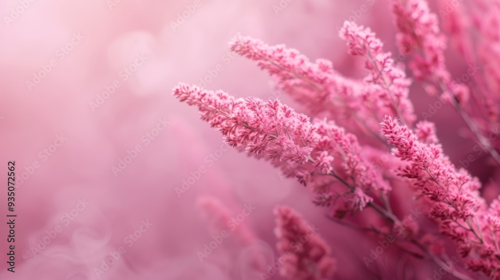 Obraz premium A tight shot of a pink bloom against a softly blurred backdrop, illuminated by a halo of light