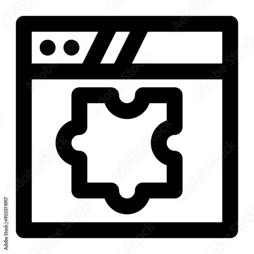 extensions, plugins, add ons, web, web plugin, web extensions outline icon