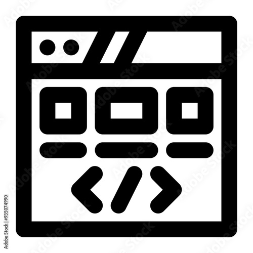 front end, development, web development, web programming, web design, user interface outline icon