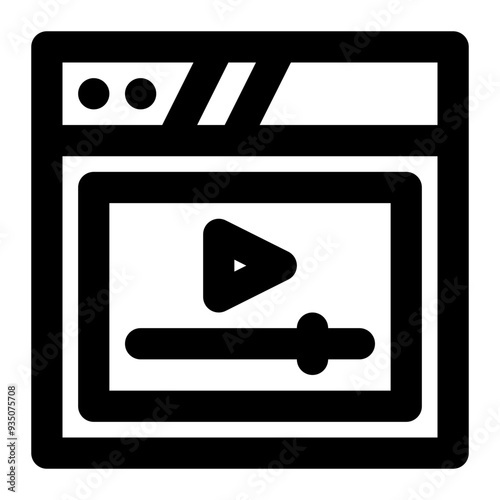 streaming, video, web, website, entertainment, video streaming outline icon