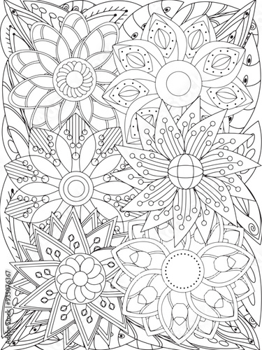 flowers Coloring Book Pages flowers for Relaxation and Stress Relief on Flowers Patterns