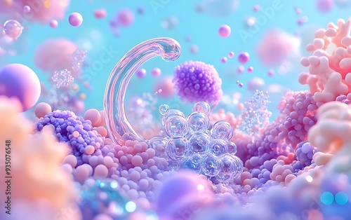 Captivating Microscopic Worlds:Dynamic Molecular Interplay and Biological Blueprints in Mesmerizing Impressionist photo