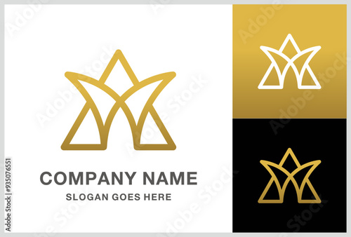 Geometric Triangle Letter A Business Company Stock Vector Logo Design Template
