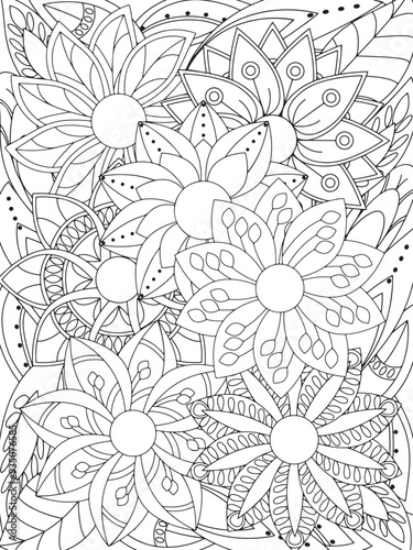 flowers Coloring Book Pages flowers for Relaxation and Stress Relief on Flowers Patterns