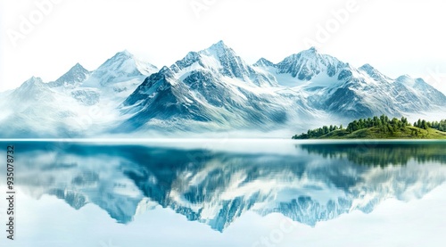 Wallpaper Mural A large body of water with mountains in the background Torontodigital.ca