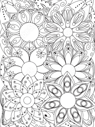 flowers Coloring Book Pages flowers for Relaxation and Stress Relief on Flowers Patterns