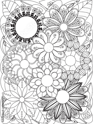 flowers Coloring Book Pages flowers for Relaxation and Stress Relief on Flowers Patterns