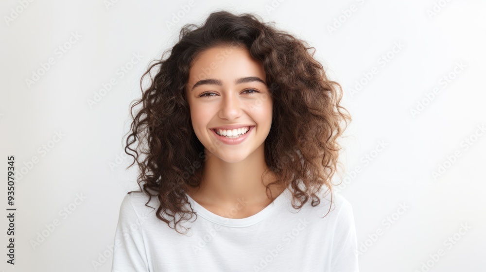 Portrait of a teenage girl with a radiant smile, Portrait of a teenage girl with a radiant smile,