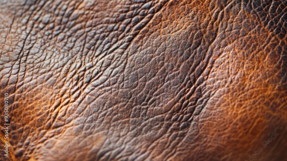 Close-up of Brown Leather Texture Close-up of Brown Leather Texture