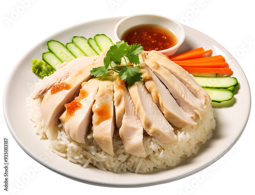 Hainanese Chicken Rice with Ginger Sauce