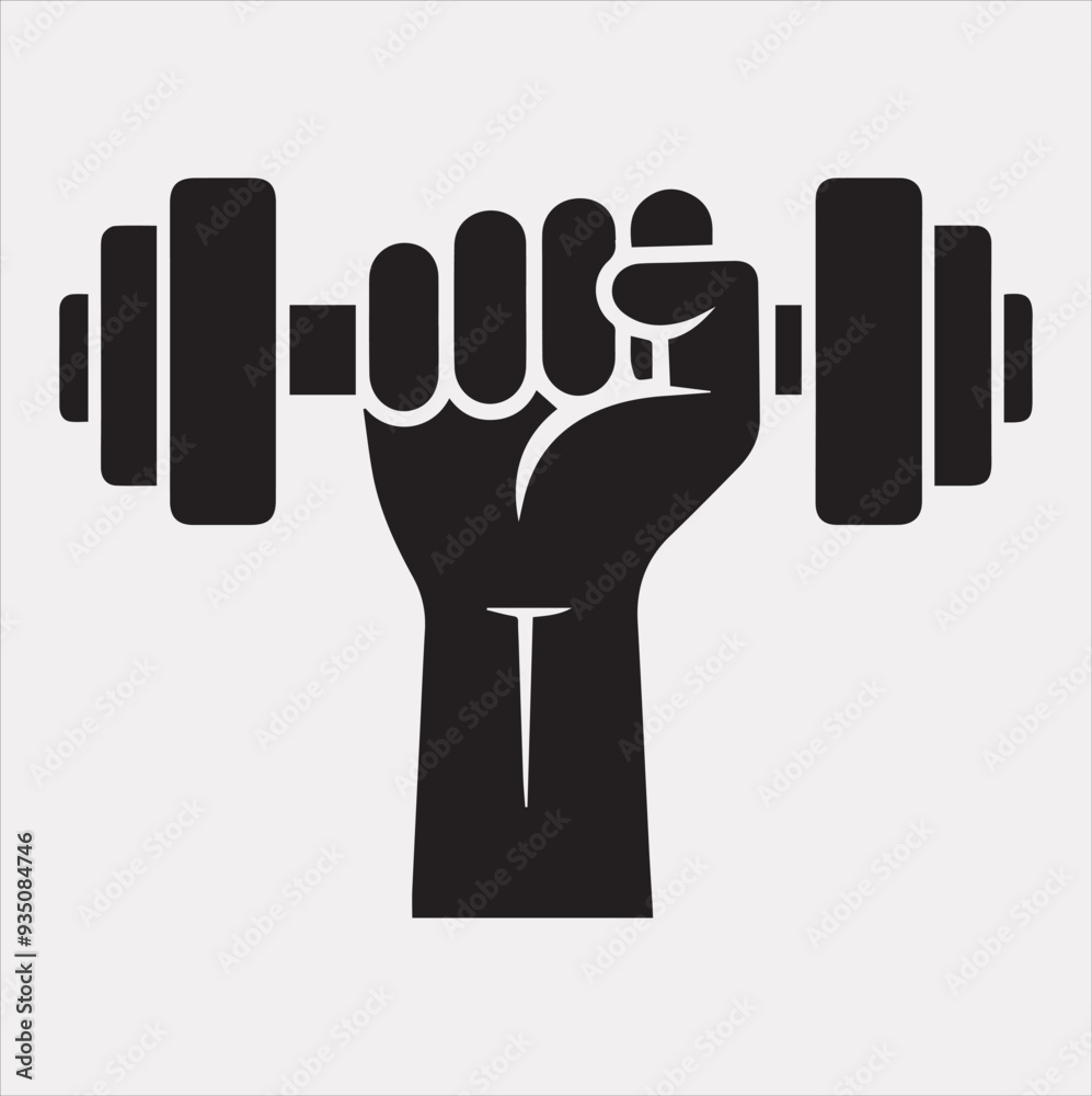 Dumble Holding vector silhouette on a white background Dumble Holding vector silhouette on a white background