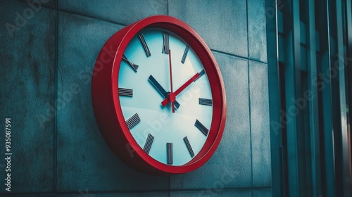 Wallpaper Mural Clock / Time Management Concept with generative ai Torontodigital.ca