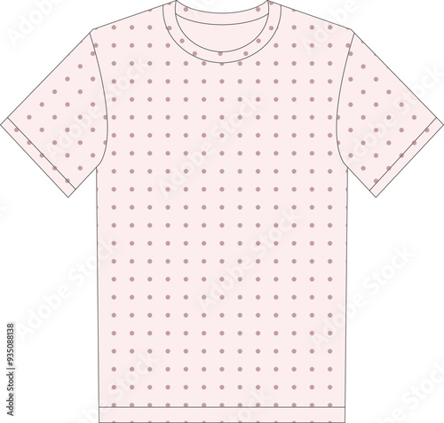 allover print round neck t-shirt design