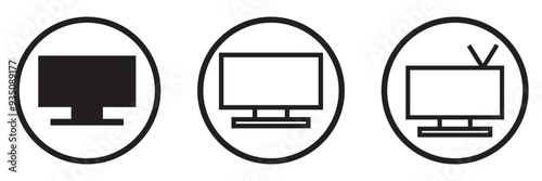 Tv icon vector illustration. television sign and symbol