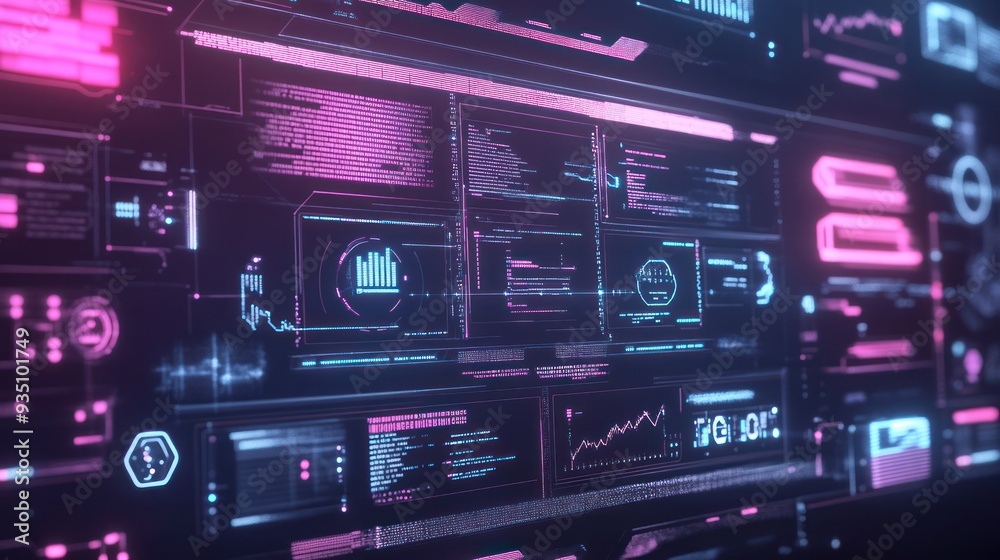 Fototapeta premium Futuristic Tech Interface