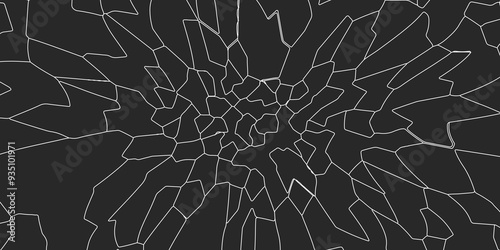 Black broken glass effect wall crack ceramic texture cracked vector format 