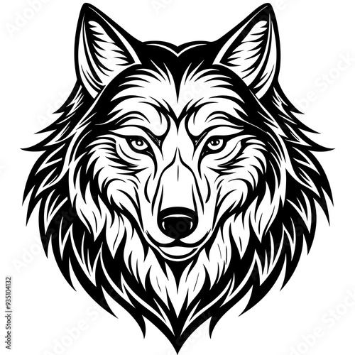 Wolf Vector Illustrations, Cartoon wolf, silhouette wolf,