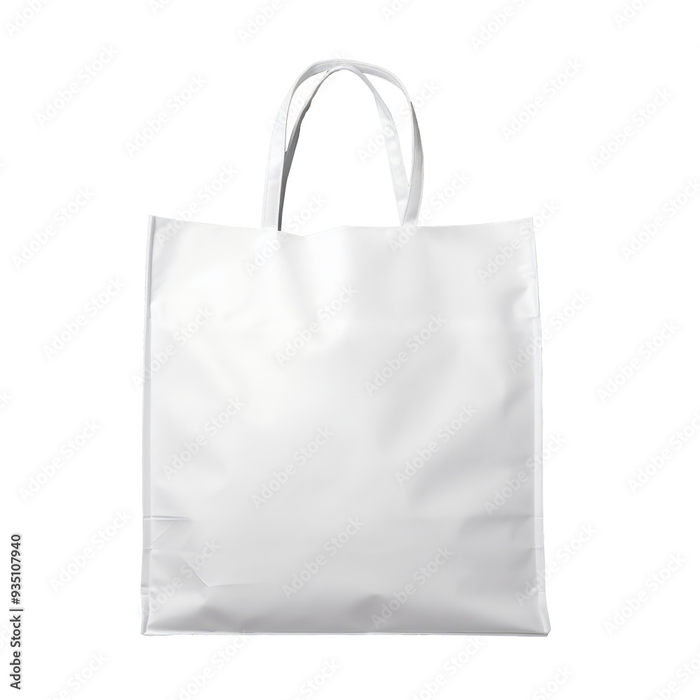 White Bag, on isolated transparent background White Bag, on isolated transparent background