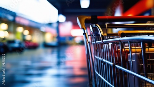 Wallpaper Mural a shopping cart with a red and yellow sign that says shopping cart. Torontodigital.ca