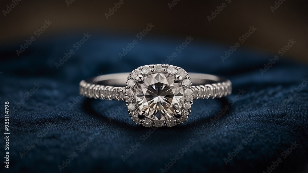 a diamond ring with a diamond on it