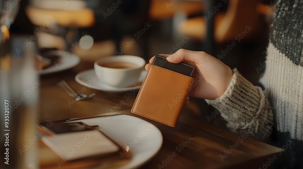 Cozy Morning Coffee Break with Notebook and Laptop on Rustic Wooden Table Cozy Morning Coffee Break with Notebook and Laptop on Rustic Wooden Table