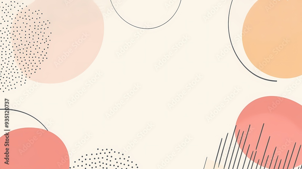 Abstract Background with Geometric Shapes and Dots Abstract Background with Geometric Shapes and Dots