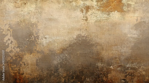 Ancient Tapestry: A high-resolution texture of a weathered wall, revealing layers of time and history in its faded hues and organic patterns. 