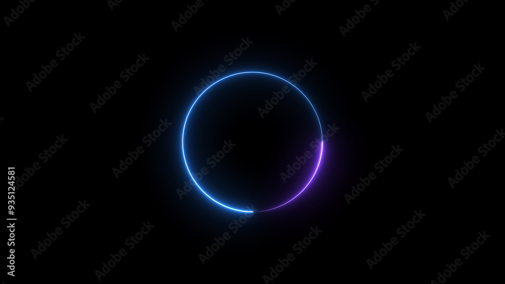 Abstract glowing neon circle frame background illustration. Abstract glowing neon circle frame background illustration.