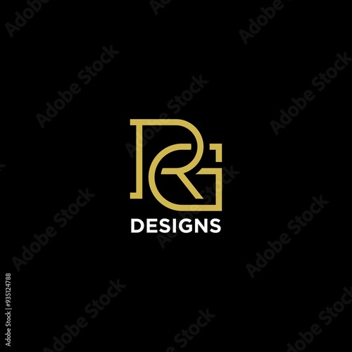 letter rg or gr luxury monogram logo design inspiration