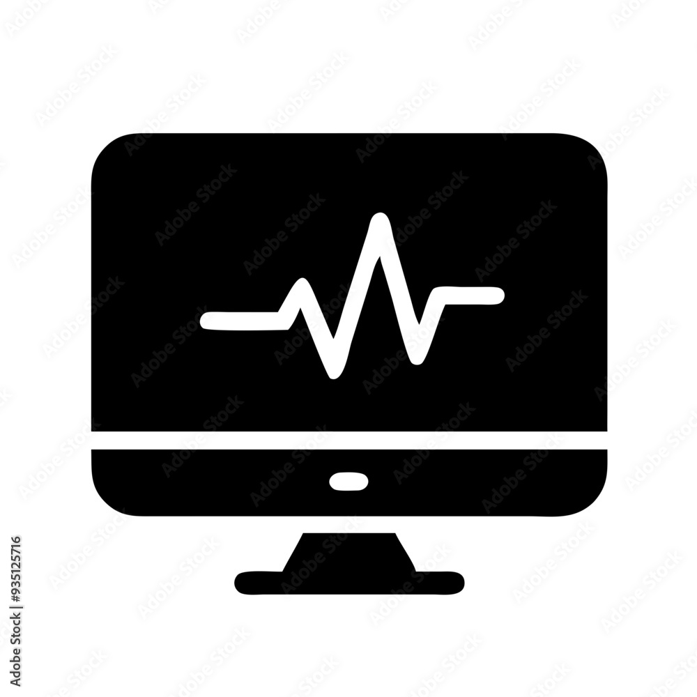 electrocardiogram ekg machines icon electrocardiogram ekg machines icon