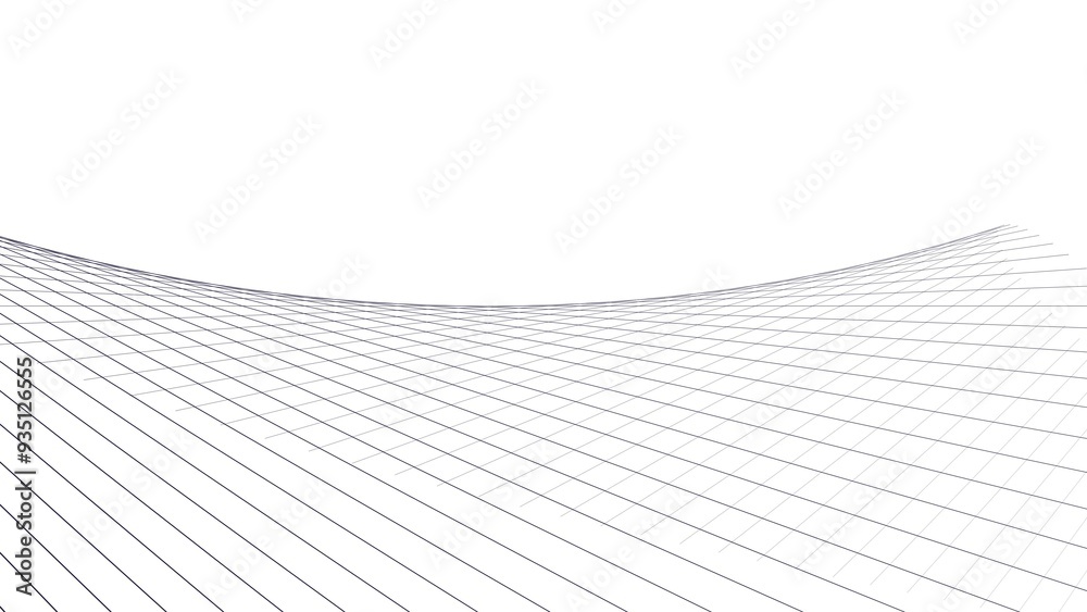 Abstract Black color geo metric wavy curve lines background design 4K illustration.
