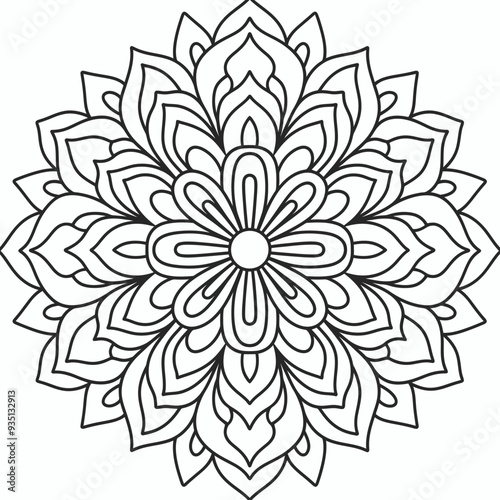 mandala design isolated with white