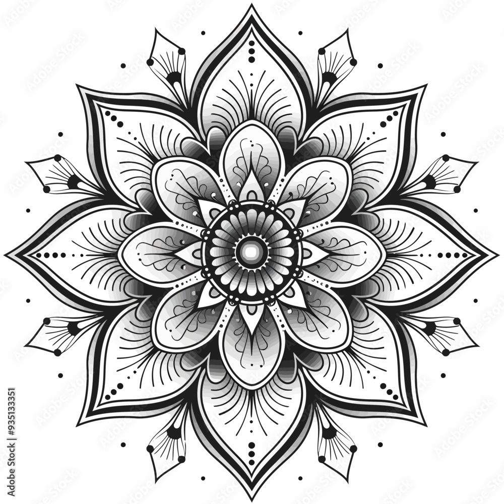 mandala design isolated with white mandala design isolated with white