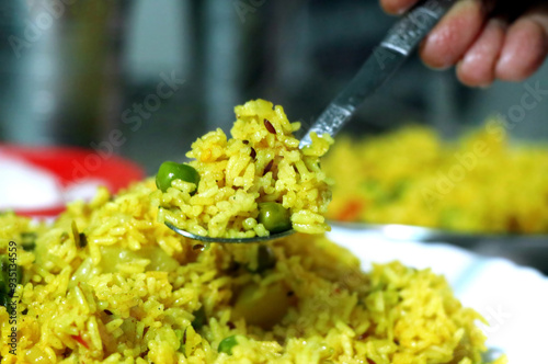 Tahri, tehri, tehiri or tahari is an Indian meal made using mixe photo