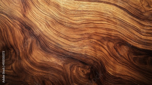 Golden Swirls of Nature: Rich and luxurious wood grain texture in warm brown tones, perfect for background or design element. 