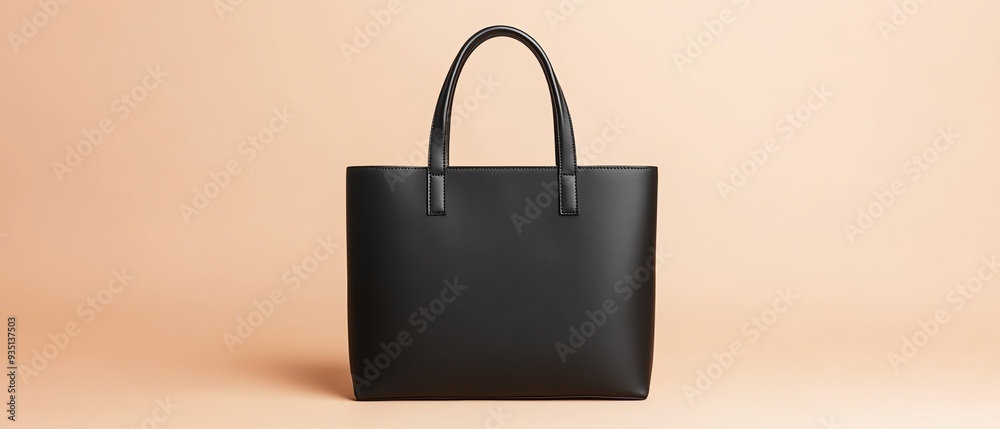 Chic leather tote with a sleek profile, focus on fashionforward style and modern appeal Chic leather tote with a sleek profile, focus on fashionforward style and modern appeal