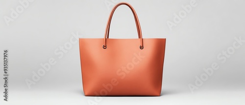 Durable leather tote with a structured shape, focus on quality construction and longlasting use photo