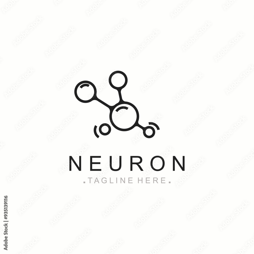 Neuron logo or nerve cell healthy abstract molecule design template Neuron logo or nerve cell healthy abstract molecule design template