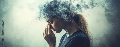 Effective cognitivebehavioral therapy CBT, integrating cognitive and behavioral techniques for improving mental health by changing negative thought patterns photo