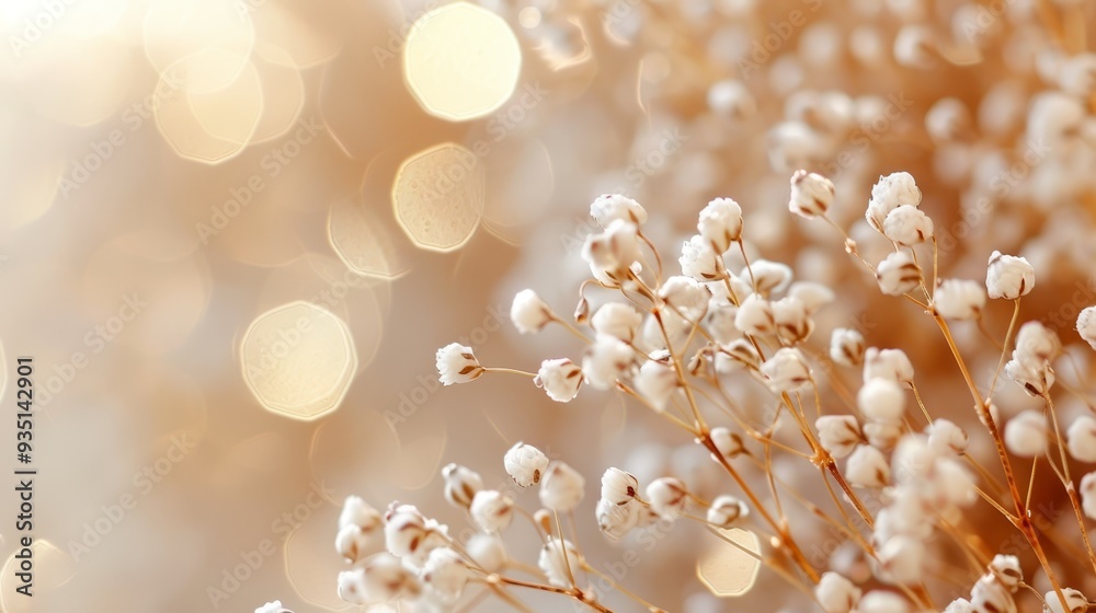 A close-up of numerous flowers with out-of-focus lights in the backdrop and a blurred background A close-up of numerous flowers with out-of-focus lights in the backdrop and a blurred background